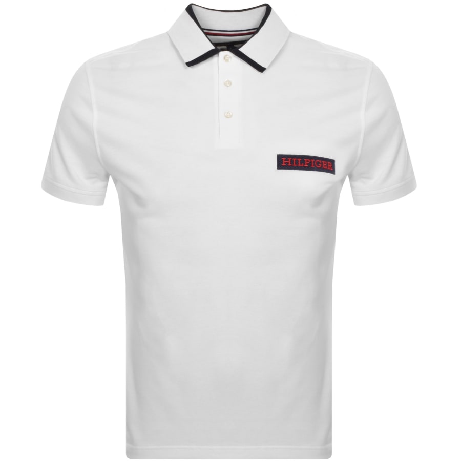 Tommy Hilfiger Embro Short Sleeve Polo White M Man